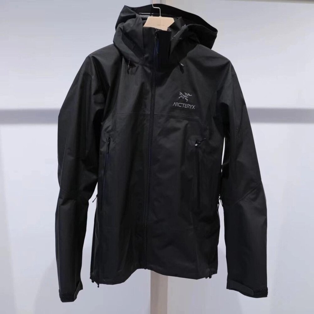 Arc'teryx Black Hooded Performance Shell Jacket